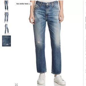 AG Isabelle High rise straight crop jeans